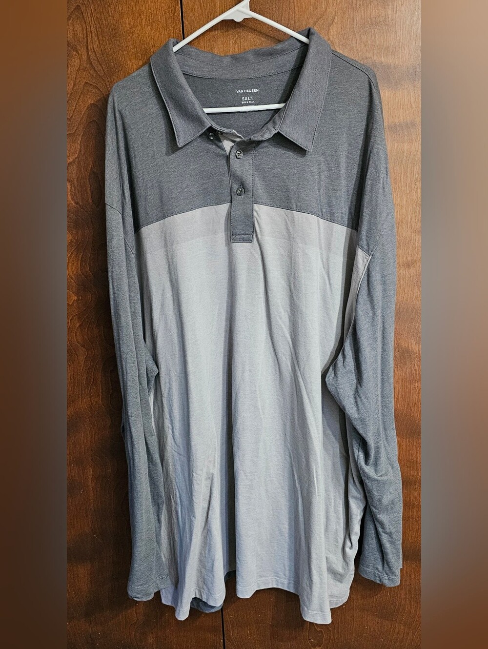 Van Heusen 5XLT Long Sleeve Polo